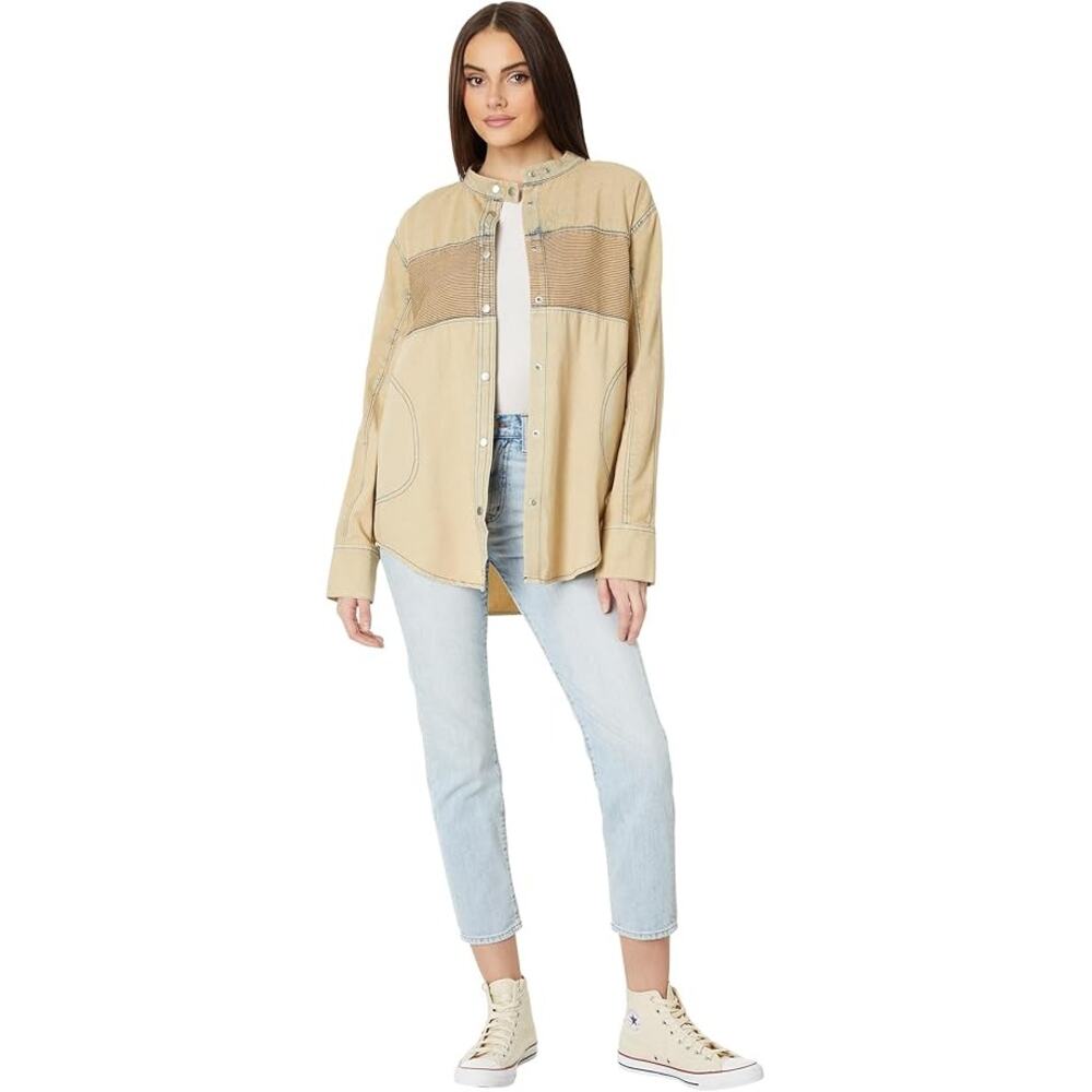 NWT Free People Moto Color Block Shirt - Women's Size M - NWT Biker Moto